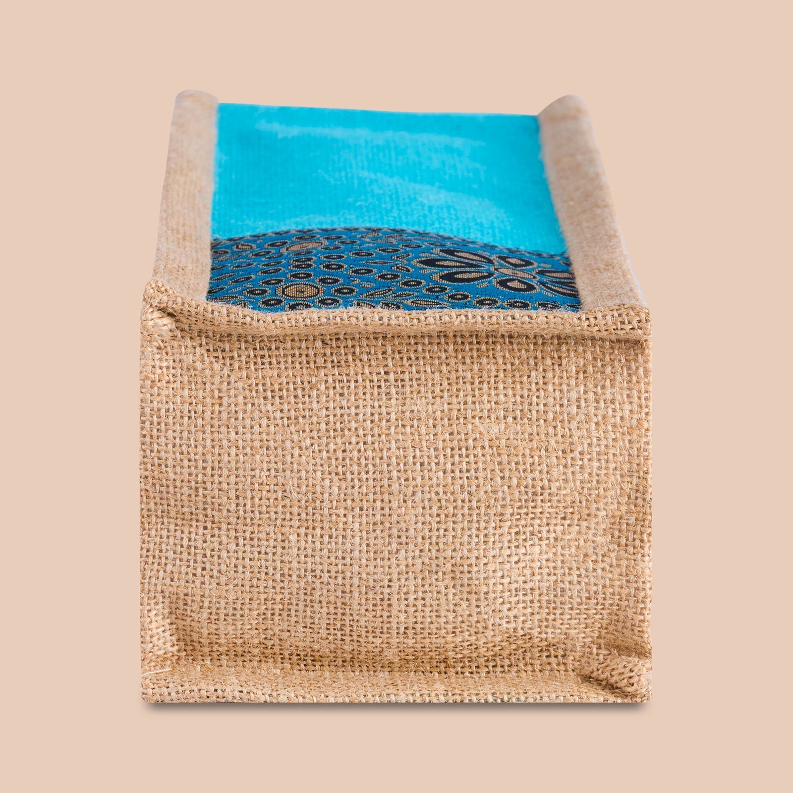 Jute Cottage Bottle Bag With Lace / Print