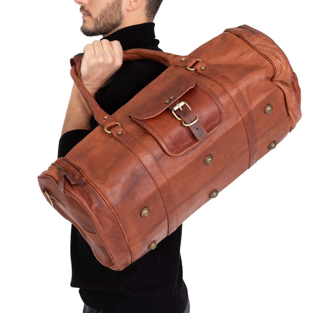 CraftShades 22 Inch leather duffle bag