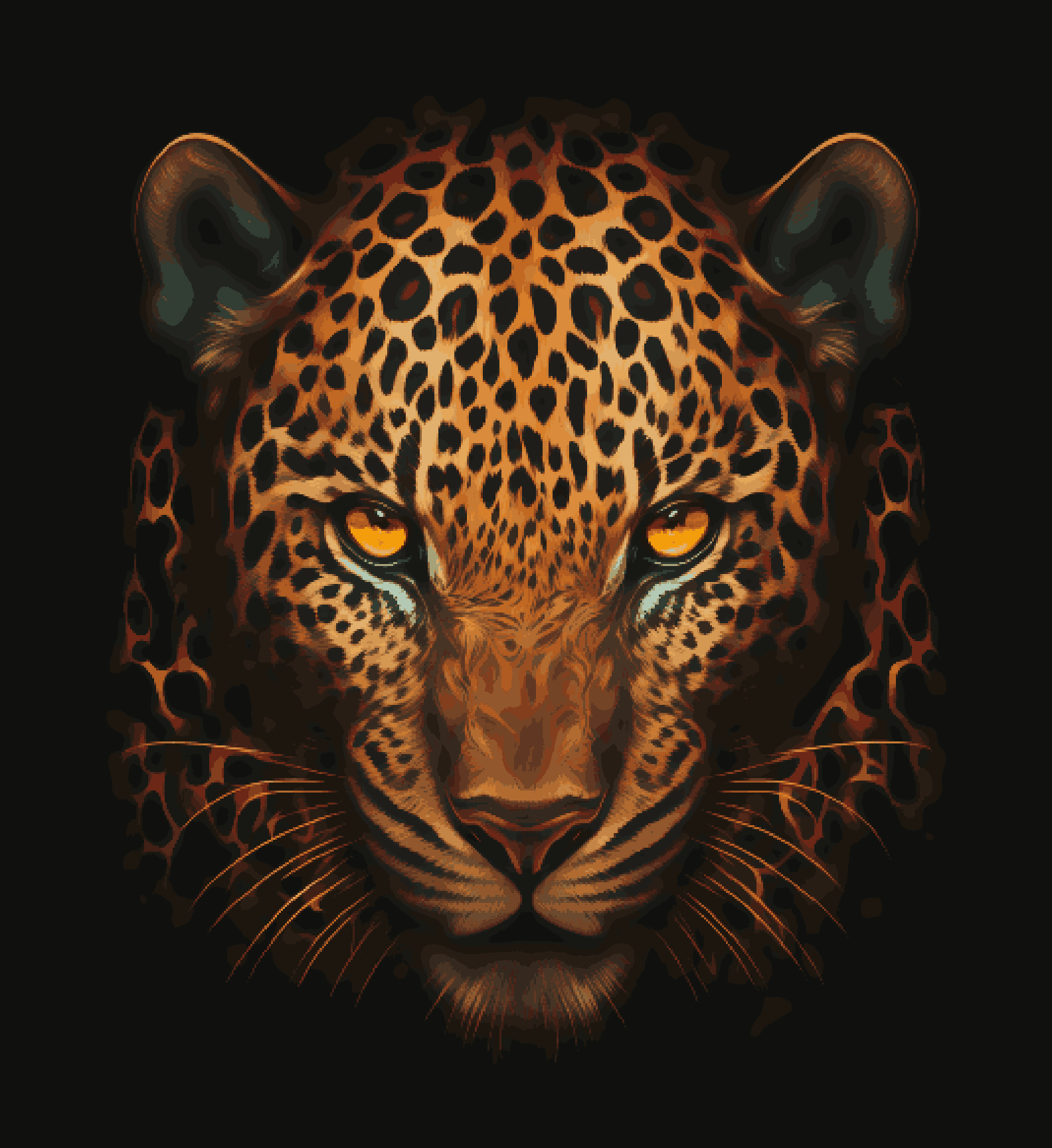 Tiger in Black Background