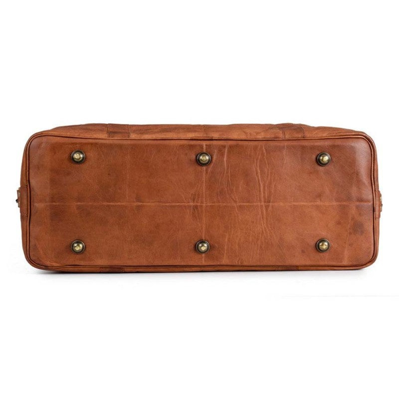 CraftShades 20 Inch brown duffle leather bag