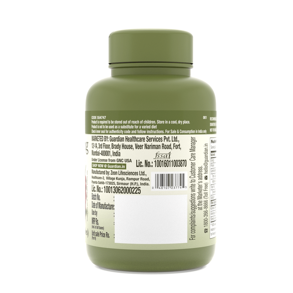 GNC Herbal Plus Triple Ginseng Root Boosts Sexual Energy & Vitality