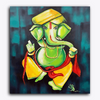 Paint Waint Ganesha Green Modern Art