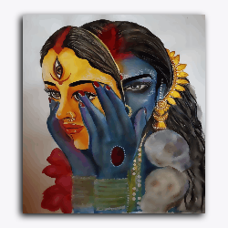 Maa Durga two Mirrored Face