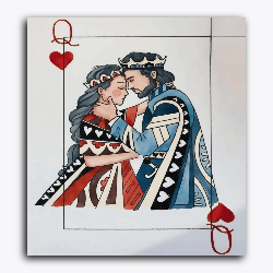Paint Waint King And Queen Card - Raja Rani Collection