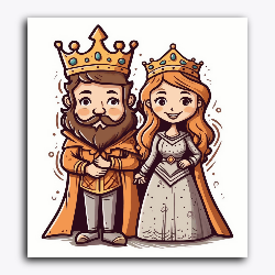 Paint Waint Cute King and Queen - Raja Rani Collection