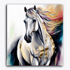Paint Waint White Horse Running
