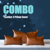 Craftshades Goat Leather 3 Pillow Covers Sofa Cushion Case