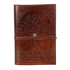 Craftshades – Refillable Leather Diary – Tree Embossed With Quote 125 Gsm Plain 200 Papers Notepad Size 6 X 8.5 Inch