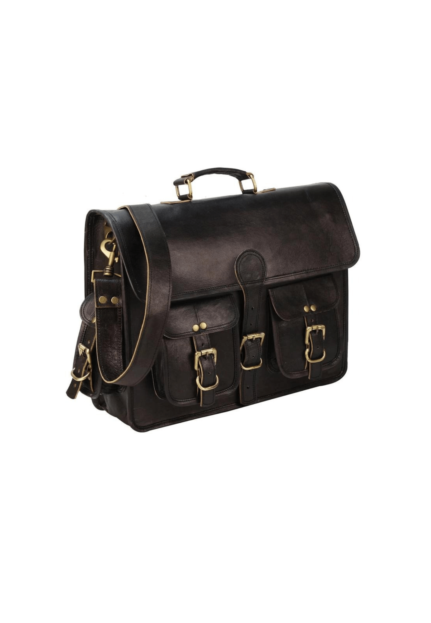 Craftshades – 11*15 Inch 4 Pockets Handcrafted Leather Bag| 100% Genuine Leather