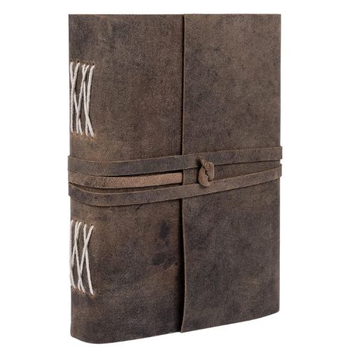 CraftShades – Leather Diary Antique Handmade Journal with Plain Paper for Men and Women, Gift for Raksha Bandhan as Art Sketchbook, Travel Diary and Notebooks to Write 6 x 8 Inch (Plain Paper)