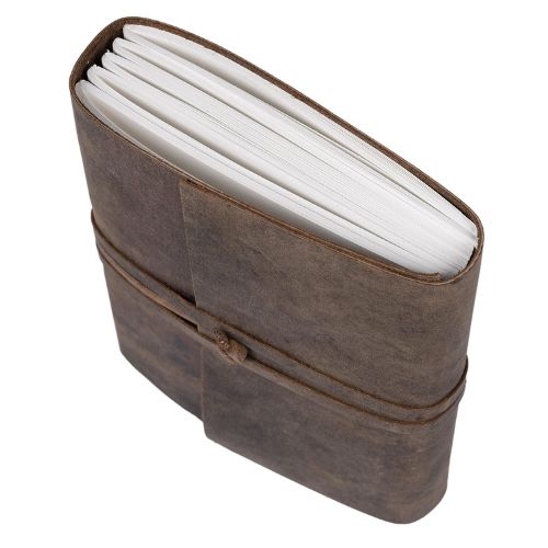 CraftShades – Leather Diary Antique Handmade Journal with Plain Paper for Men and Women, Gift for Raksha Bandhan as Art Sketchbook, Travel Diary and Notebooks to Write 6 x 8 Inch (Plain Paper)