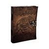 Craftshades – Metal Lock Vintage Brown Embossed Elephant Design 7.5 Inch Handcrafted Leather Journal | Diary 200 Page