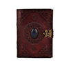 Craftshades – Metal Lock Single Stone Brown Embossed Design 7.5 Inch Handcrafted Leather Journal | Diary 200 Page