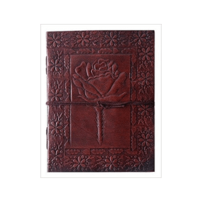 Craftshades – Rose Flower Embossed Unique Design 7″5 Handcrafted Leather Journal/Diary 100 page | 100% Genuine Leather
