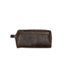 Craftshades Brown Mens Toiletry Bag, Leather Travel Case, Leather Toiletry Bag