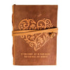 Craftshades – Leather Diary Heart With Quote Antique Handmade Leather Bound Notepad for Men and Women | 7 X 5 Inches