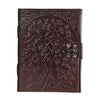 Craftshades- Handmade Leather Diary Embossed With Star, Journey & Double Wolf Diary With Antique Lock | 5.7 Inch | Double Wolf