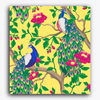 Paint Waint Peacock Yellow Background