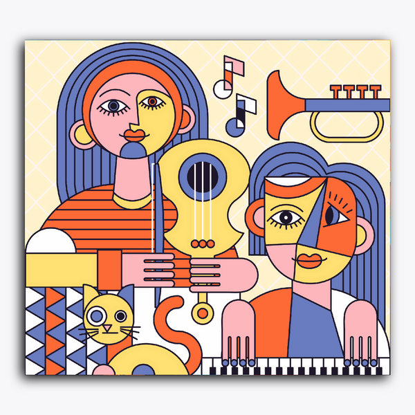 Paint Waint Abstract Musical Family