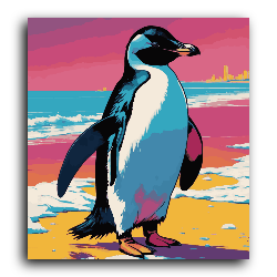 Penguin On Beach