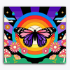 Paint Waint Colourful Butterfly with Flowers
