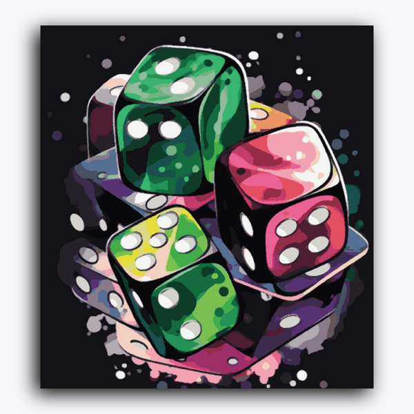 Paint Waint Colourful Dice