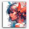 Paint Waint Lady in Orange with Butterflies
