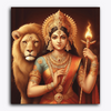 Paint Waint Goddess Durga with Lion