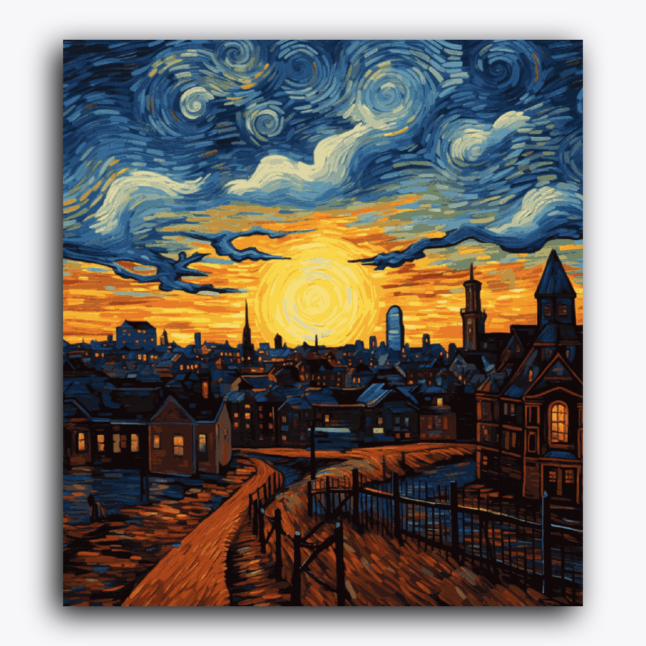 City Life Van Gogh Style