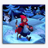Paint Waint Little Red Riding Hood Walking in the Woods