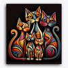 Paint Waint Family Cats made Puzzle Pieces
