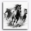 Paint Waint Group of Black Horse Monochrome