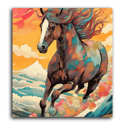 Paint Waint Coloring Abstracted Horse