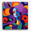 Paint Waint A Lady with Flowers Around