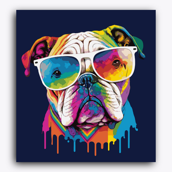 Paint Waint Colourful Bull Dog