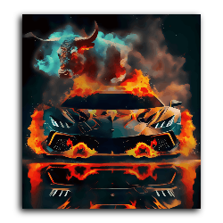 Paint Waint Lamborghini Bullzeye Abstract