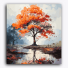 Paint Waint Orange Tree Between Lake