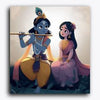Paint Waint Radha Krishna Sitting on Cliff Janmasthami