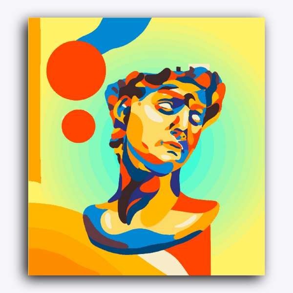 Paint Waint Abstract Colourful Ancient Idol