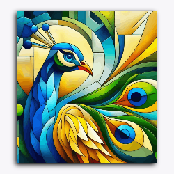 Paint Waint Peacock Abstract Artwork