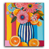 Paint Waint Flower Vase with Oranges