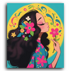 Paint Waint A Lady Blushing Flowers Around