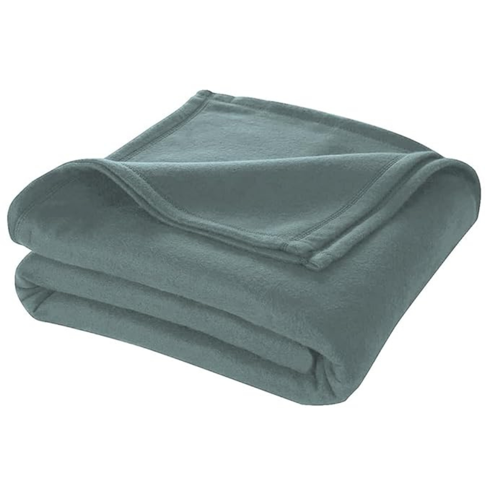 Cloth Fusion Polar Fleece AC Blanket for Winter Single Bed Soft Woolen Blanket for Travel & Sleeping Charcoal
