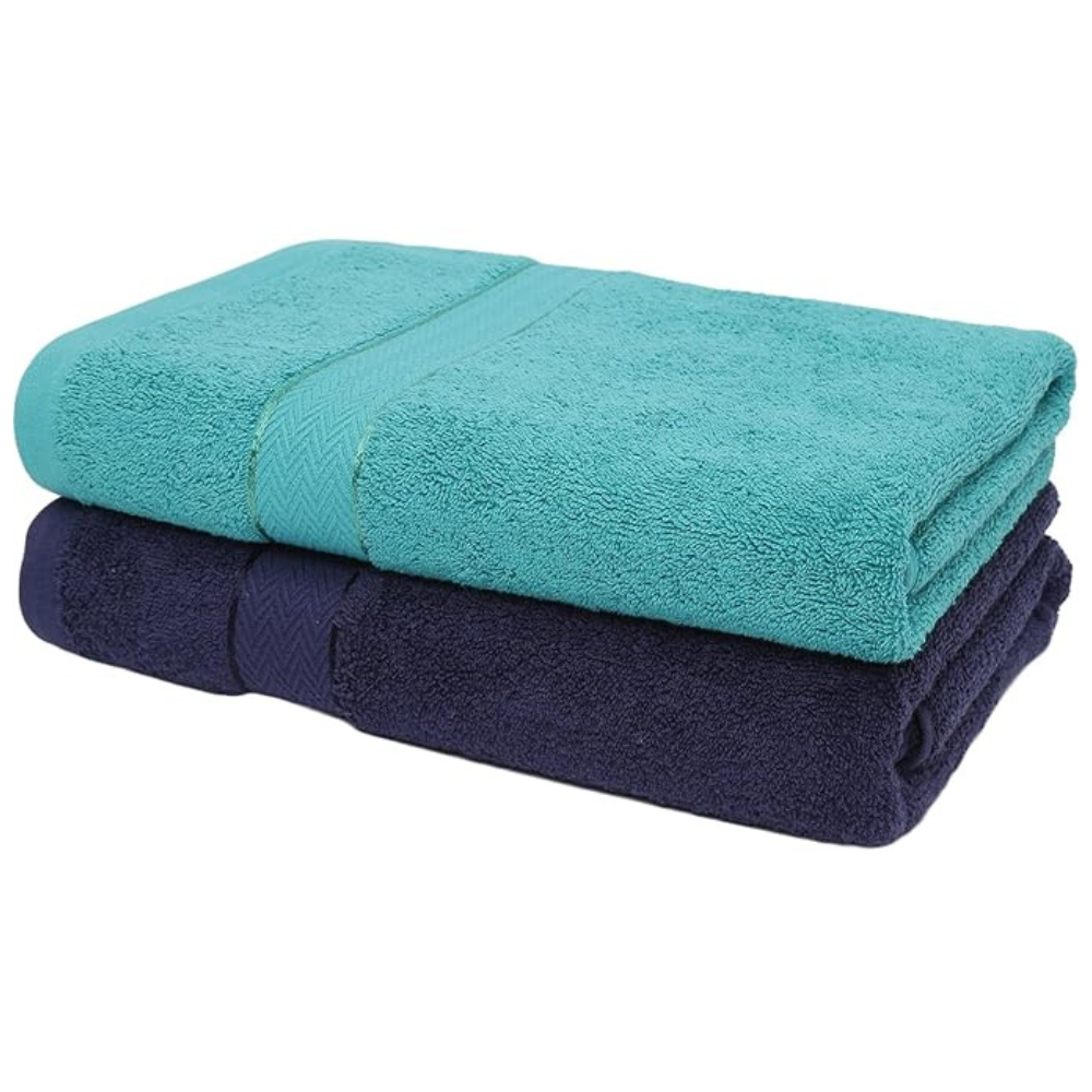 Cloth Fusion Cotton 500 GSM Towels for Bath Large Size Set of 2 Ultra Soft Bath Towel for Women and Men
