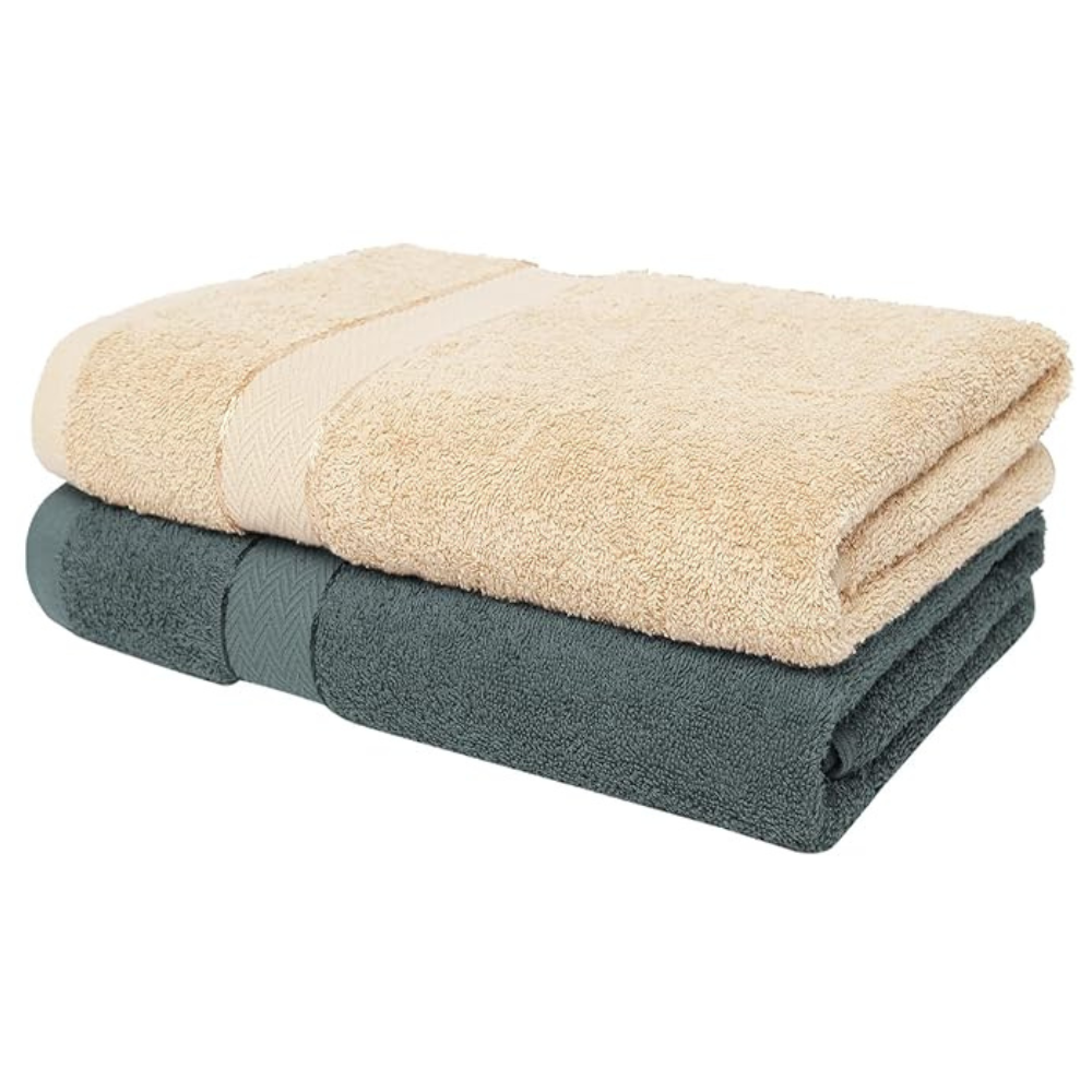 Cloth Fusion Cotton 500 GSM Towels for Bath Large Size Set of 2 Ultra Soft Bath Towel for Women and Men