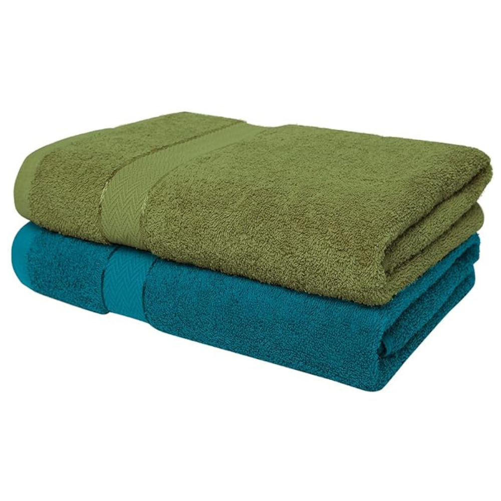 Cloth Fusion Cotton 500 GSM Towels for Bath Large Size Set of 2 Ultra Soft Bath Towel for Women and Men
