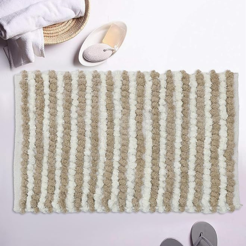 The Home Talk Luxury Chenille Round Bathmats Non-Slip Anti-Skid
