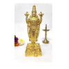 Gold Art India Lord Tirupati Balaji Gold Plated Matte Idol with Garuda