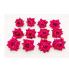 12 Pcs Artificial Velvet Rose Flowers Fake Floral Decoration Pink