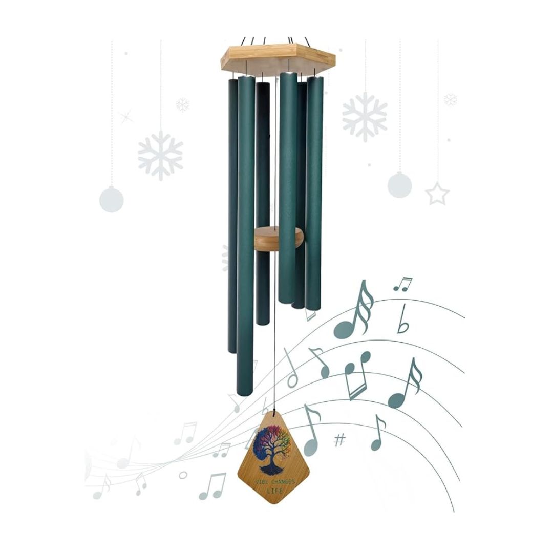 Paradigm Pictures 30.5 inch Big Wind Chimes Big Army Green Pipe Wood